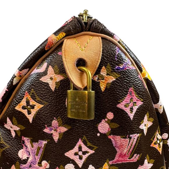 Louis Vuitton Watercolor Speedy 35 bag vintage Aquarelle brown monogram LV - Picture 12 of 16